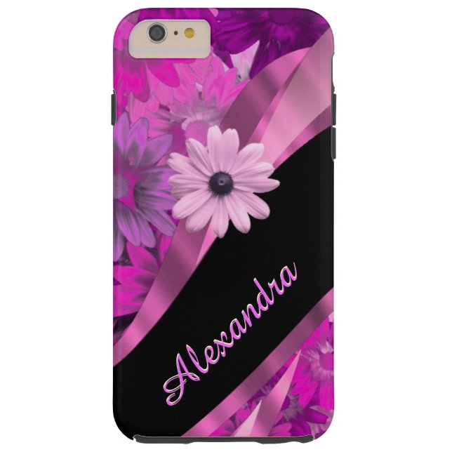 Personalised pretty pink floral pattern Case-Mate iPhone case (Back)