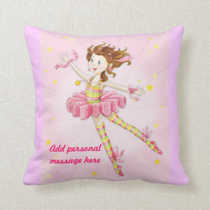 Personalised pretty pink gift ideas for girls cushion