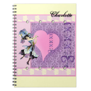 Personalised pretty pink gift ideas for girls notebook
