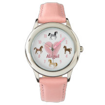 Personalised Pretty Ponies and Pink Heart Horse