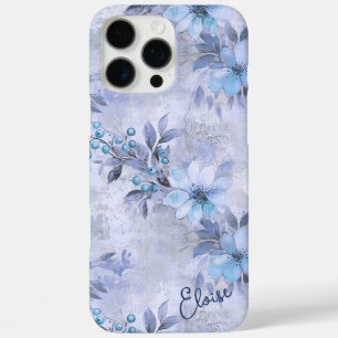 Personalised Pretty Shabby Chic Winter Floral iPhone 16 Pro Max Case
