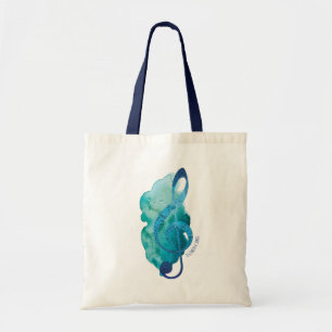 Personalised Pretty Teal Treble Clef Music Tote Bag