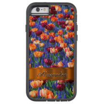Personalised pretty tulip flower field