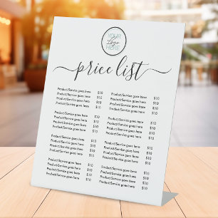 Personalised Price Guide Pedestal Sign