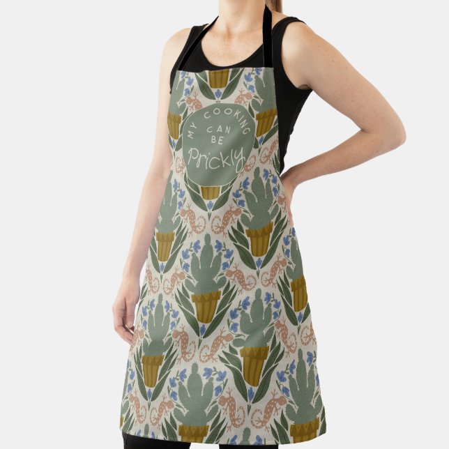 Personalised Prickly Cactus All-Over Print Apron (Insitu)