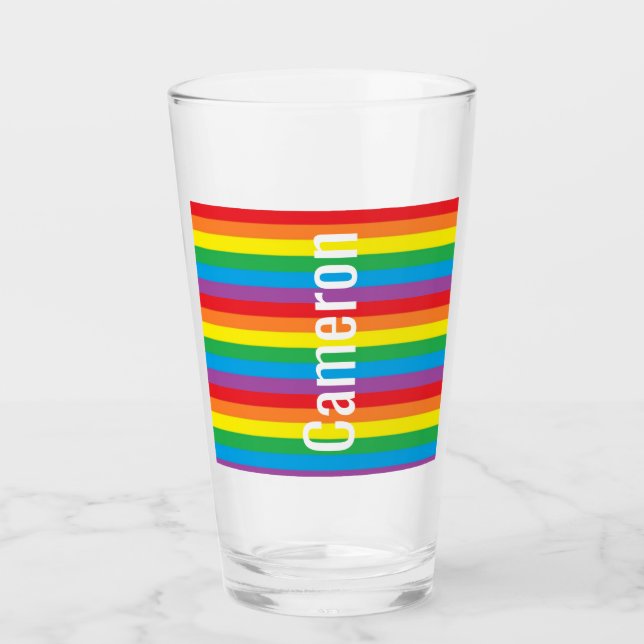 Personalised Pride  Glass (Front)