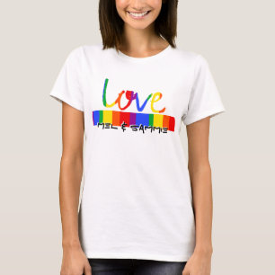 Personalised Pride Rainbow Love T-Shirt