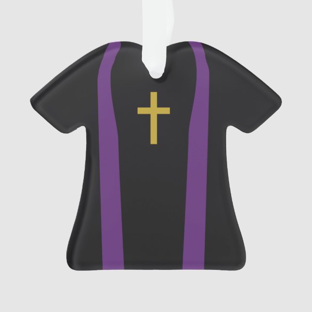 Personalised Priest Christmas Holiday Ornament (Front)