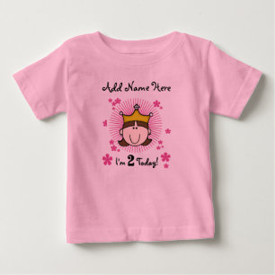 Personalised Princess 2nd Birthday Tshirt
