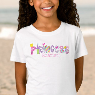 Personalised Princess Alphabet Crown Castle Wand  T-Shirt