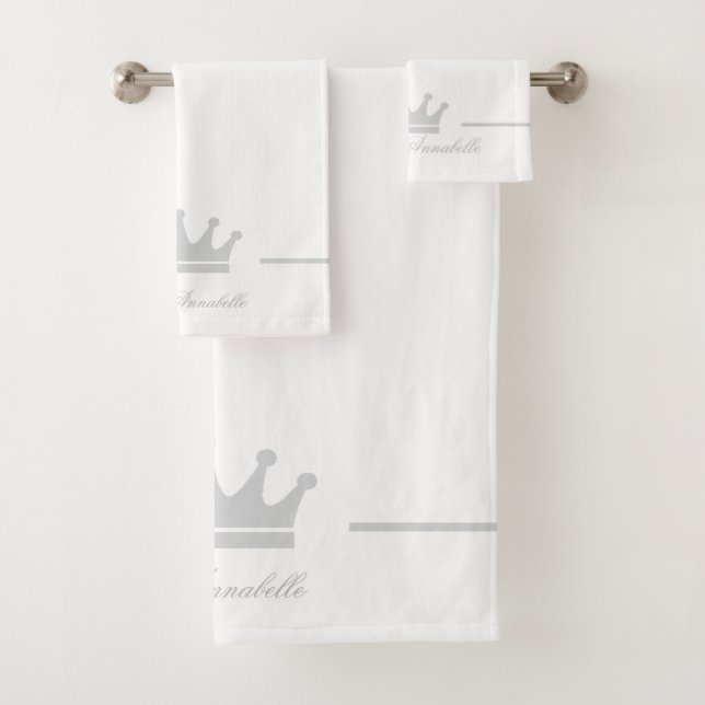 Personalised Princess Bath Towel Set (Insitu)