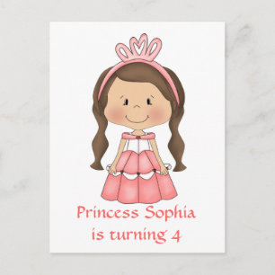 Personalised Princess birthday party invitations