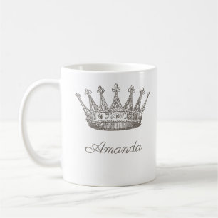 Personalised Princess Crown Tiara Coffee Mug