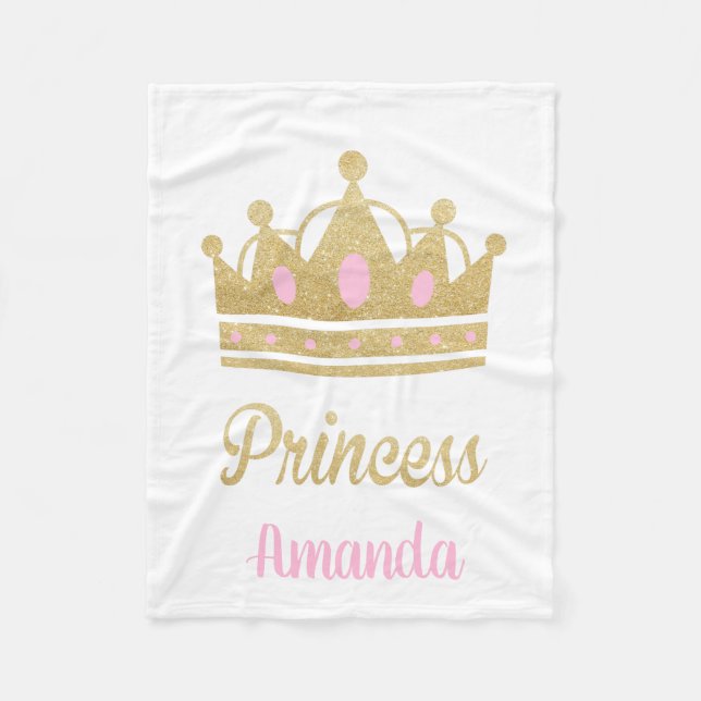 Personalised Princess Fleece Blanket (Front)