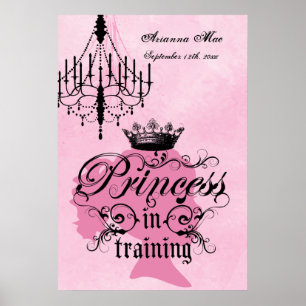 Personalised Princess in Training Nursery Poster