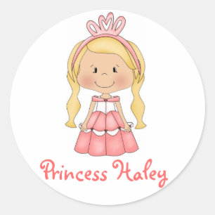 Personalised Princess lollipop labels stickers