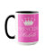 Personalised princess mug in pink with custom name