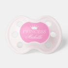 Personalised princess pacifier with name and crown