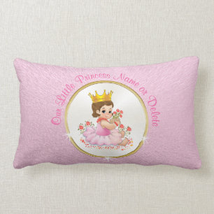 Personalised Princess Pillow, Your Text or Photo Lumbar Cushion