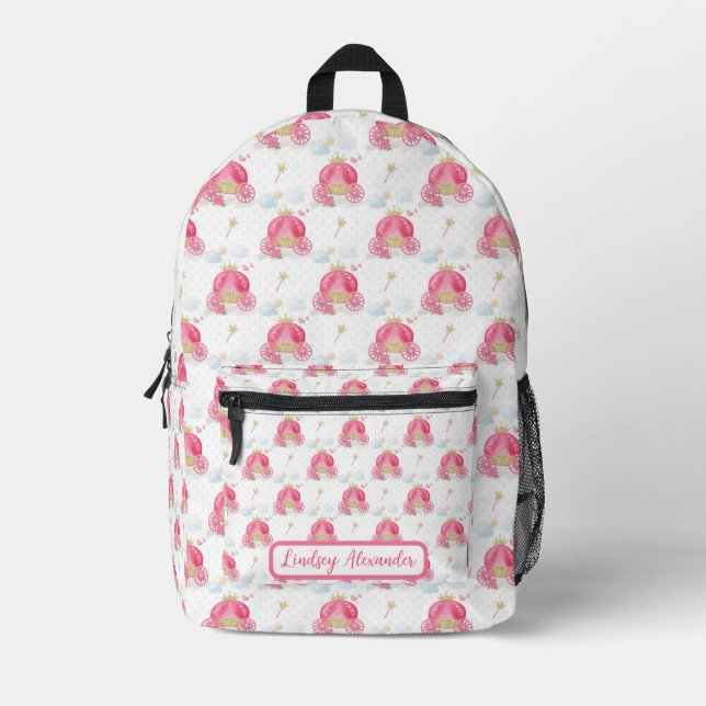 Personalised Princess Printed Backpack (Front)