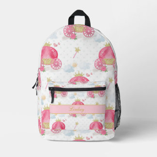 Personalised Princess Printed Backpack