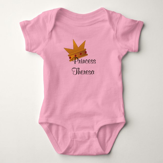 Personalised Princess Shirt - Baby's First Tee (Front)