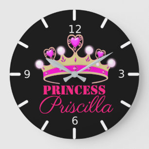 Personalised Princess Tiara Large Clock