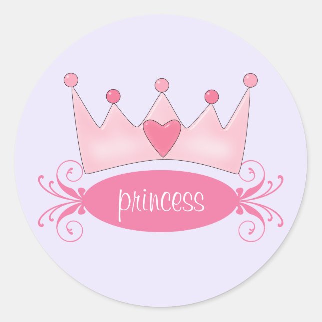 Personalised Princess Tiara Stickers (Front)