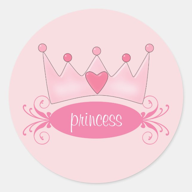 Personalised Princess Tiara Stickers (Front)