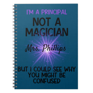 Personalised Principal Back to school Funny gift Notebook