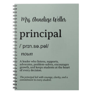 Personalised Principal Definition Notebook