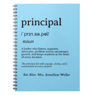 Personalised Principal Definition Notebook