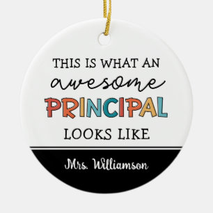 Personalised Principal Funny School Principal Ceramic Tree Decoration