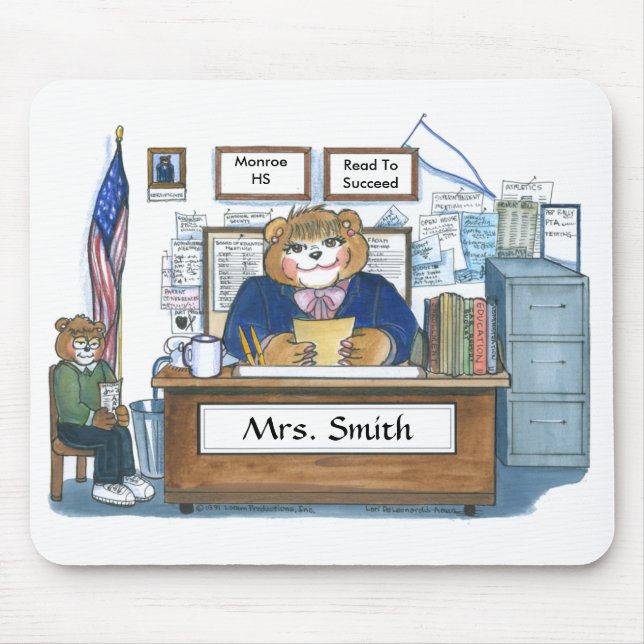 Personalised Principal Mouse Mat (Front)