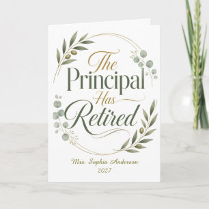 Personalised Principal Retirement Gift Card