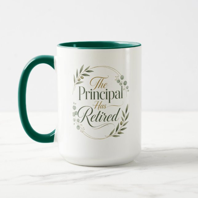 Personalised Principal Retirement Gift Mug (Left)