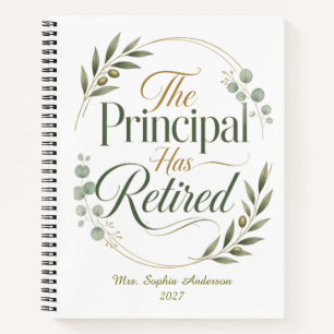 Personalised Principal Retirement Gift Notebook