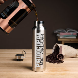 Personalised Principal's Name Script Water Bottle