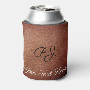 Personalised Printed Faux Leather Stubby Holder
