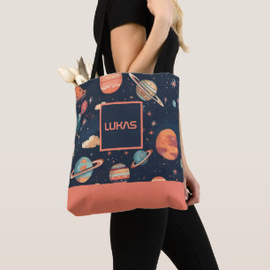 Personalised printed Space Tote - Add your text Bag