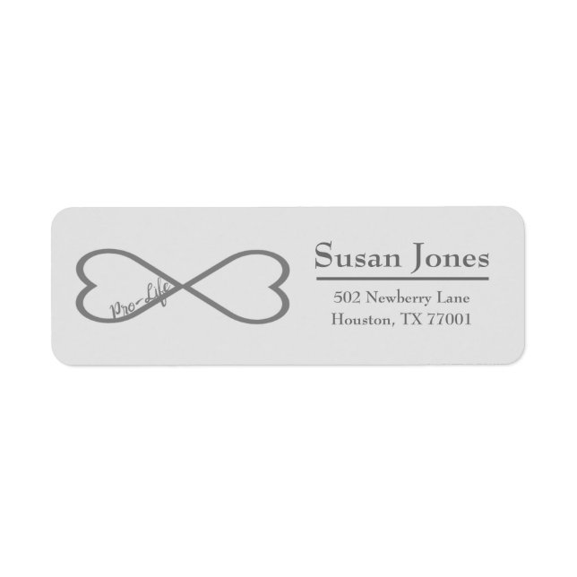 Personalised Pro Life Heart Address Labels (Front)