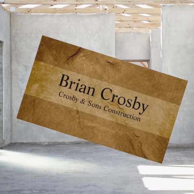 Personalised Professional Brown Name Business Card (Creator Uploaded)