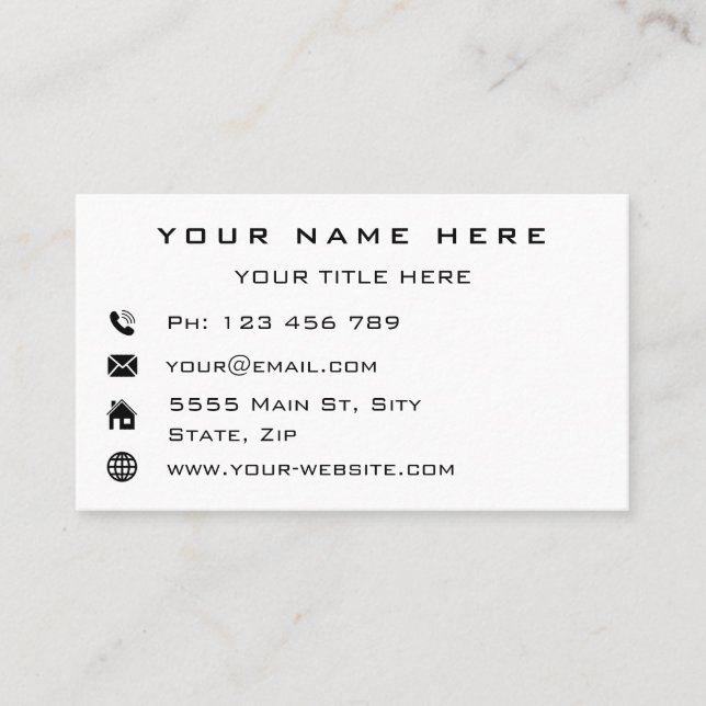 Personalised Professional Business Cards Example (Front)