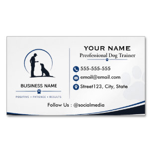 Personalised Professional Dog Training Magnetic Business Card