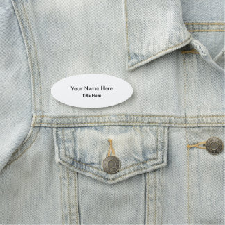 Personalised Professional Employee Classic Name Tag