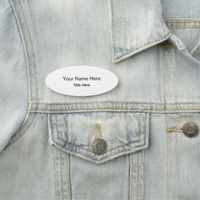 Personalised Professional Employee Classic Name Tag (In Situ)