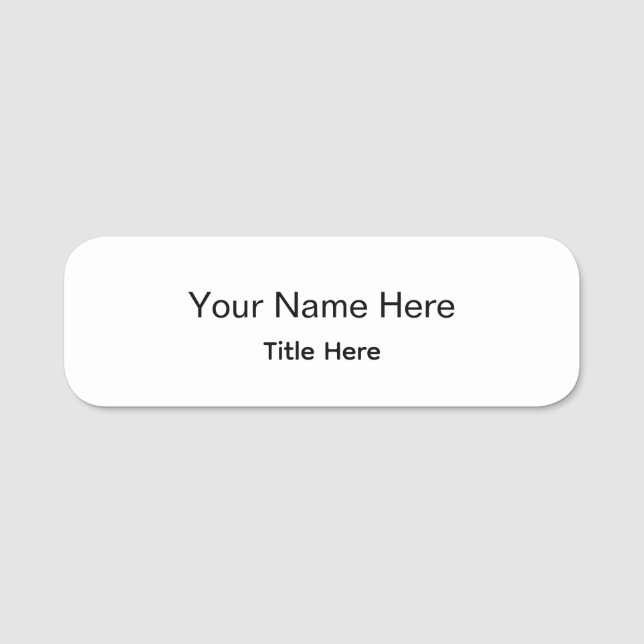 Personalised Professional Employee Classic Round Name Tag (Front)