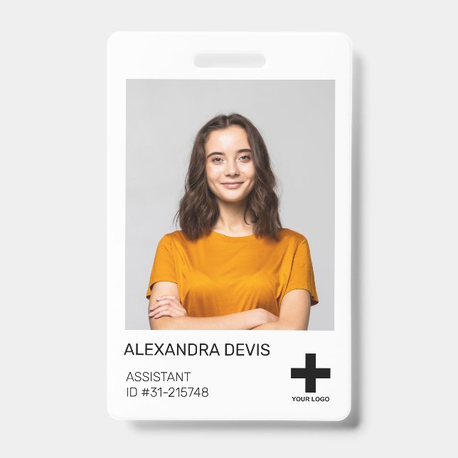 Personalised Professional Employee Logo & Photo ID Badge (Front)