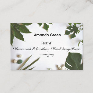 Personalised Professional Florist Business Cards