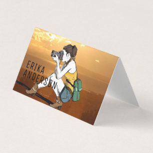 Personalised Professional Photographer Folded Business Card